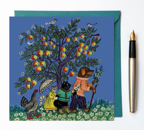 Fairytale animals greeting card